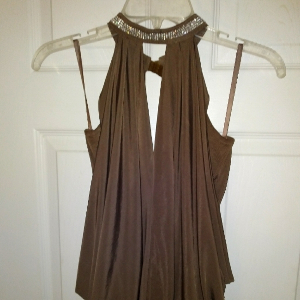 Diamonds Cut out halter top blouse